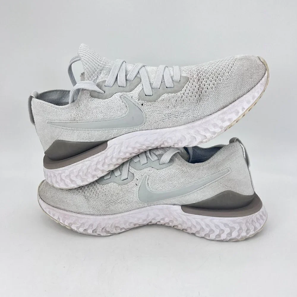 Nike Epic React Flyknit 2 Gray Women Sneaker Running Shoes BQ8927-004 Size 8
